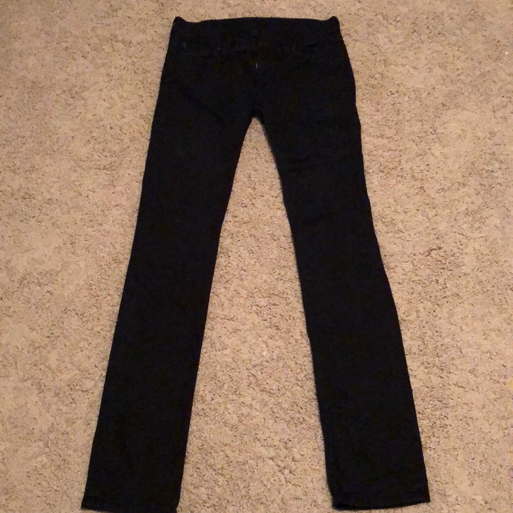 7 for all mankind women’s black straight leg jeans